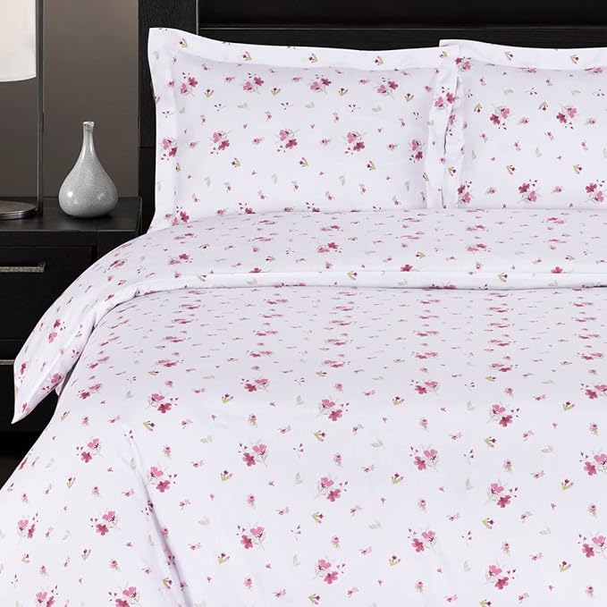 Royal Hotel Bedding Zahra Floral 4-Piece Full/Queen Comforter Set, 100-Percent Cotton, 300-Thread-Count by Royal Hotel