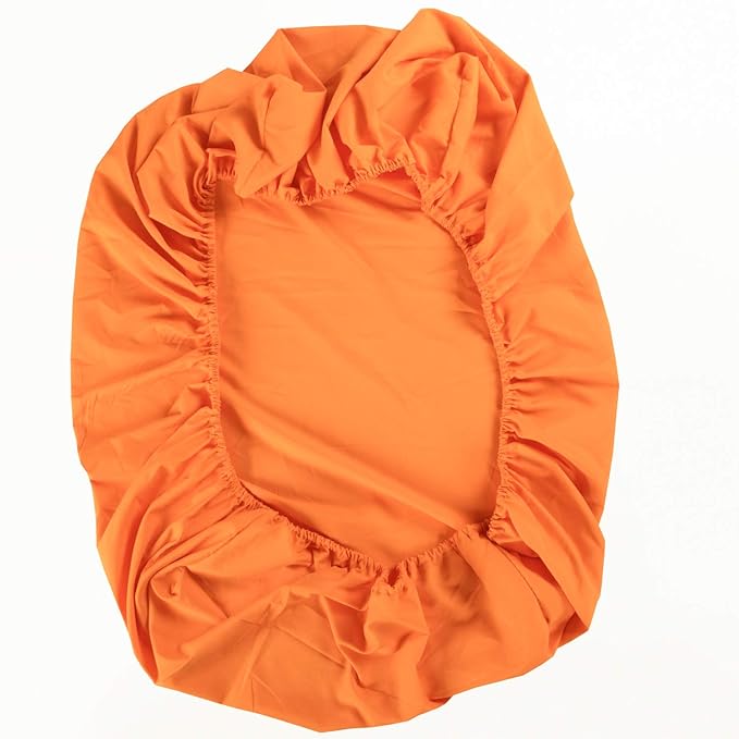 NTBAY Toddler Sheet Set - 3-Piece Microfiber Crib Sheet Set - Flat Sheet, Fitted Sheet, Pillowcase - Solid Toddler Bedding, Orange