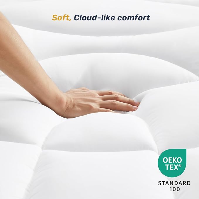 Unikome Waterproof Twin Mattress Protector - Soft Breathable Microfiber Bed Cover with Deep Pocket (Fits 8-21 Inches), Noiseless and Machine Washable (White, 39x75)
