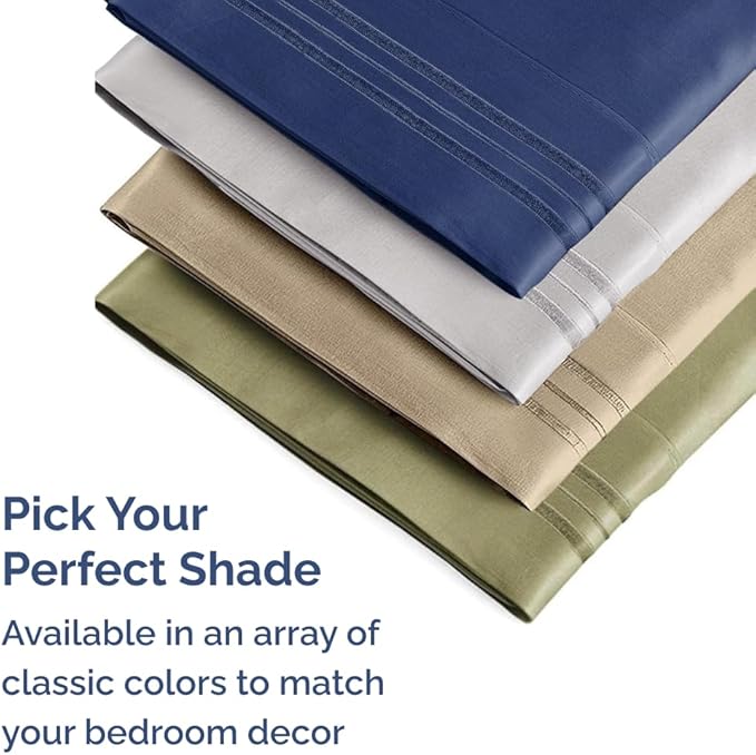 Queen Pillow Cases Set of 8 - Ultra Soft Hotel Quality Pillowcase Covers - Comfy, Cozy & Wrinkle Free - Shrink, Stain & Fade Resistant - Machine Washable Pillow Protectors - 8 Piece Set - Light Grey