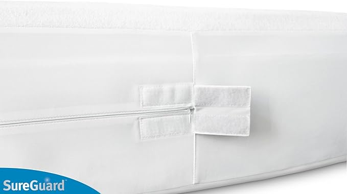 Queen (6-8 in. Deep) SureGuard Mattress Encasement - 100% Waterproof, Bed Bug Proof, Hypoallergenic - Premium Zippered Six-Sided Cover