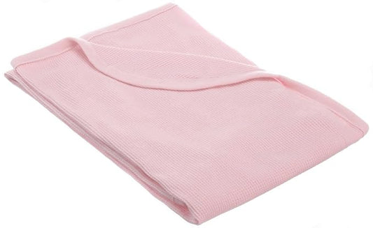 American Baby Company 100% Cotton Thermal Waffle Swaddle Blanket (30" x 40"), Soft, Breathable & Stretchy, Pink, for Boys and Girls, Perfect for Swaddling, Travel and Gifting