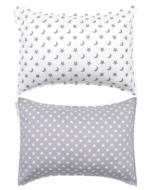 ALVABABY Toddler Pillowcases 2 Pack Organic Cotton Kids Pillow Cover Fit 13"x 18" or 12"x23" Envelope for Girl Boy Sleepy Travel