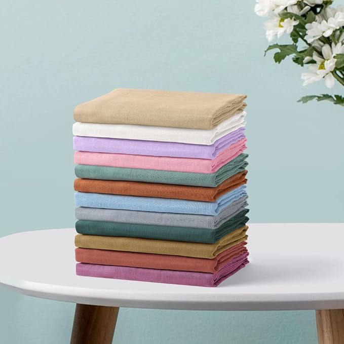 Organic Cotton Newborn Baby Swaddle Blanket Unisex Swaddle Wrap Soft Silky Muslin Swaddle Blankets Neutral Receiving Blanket for Newborn Boys and Girls Large 47 x 47 inches(120x120cm) (LightPink)