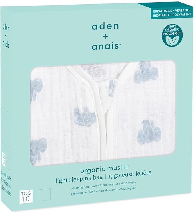 aden + anais Baby Sleeping Bag, Wearable Swaddle Blanket for Girls & Boys, Newborn Sleep Sack, Breathable & Lightweight