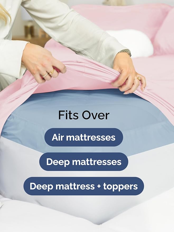 Extra Deep King Sheet Set - 6 Piece Breathable and Cooling Sheets - Hotel Luxury Bedding for Women, Men, Kids & Teens - Easy & Secure Fit - Soft and Wrinkle Free - Extra Deep Pockets - Lavender Pink