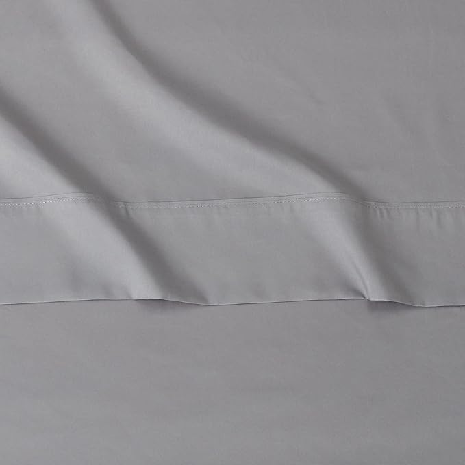 Amazon Basics Lightweight Super Soft Easy Care Wrinkle-Free Breathable Brushed Microfiber 3-Piece Bed Sheet Set with 14-Inch Deep Pockets,Twin,Dark Gray,Solid,(Pack of 4)