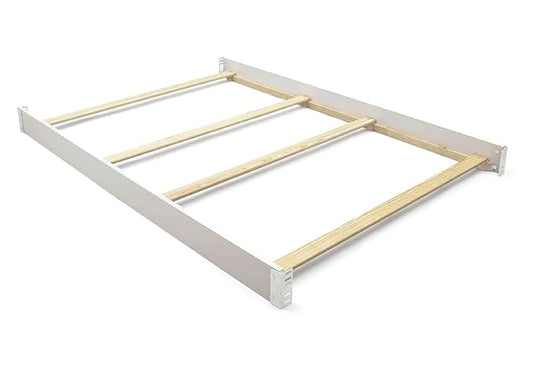 Full-Size Conversion Kit Bed Rails Compatible with Fancy Convertible Crib by Delta Children - Solid Wood Rail #0050 - Toddler & Adult Bed Rail for Full-Size - Nursery Furniture (Bianca White - 130)
