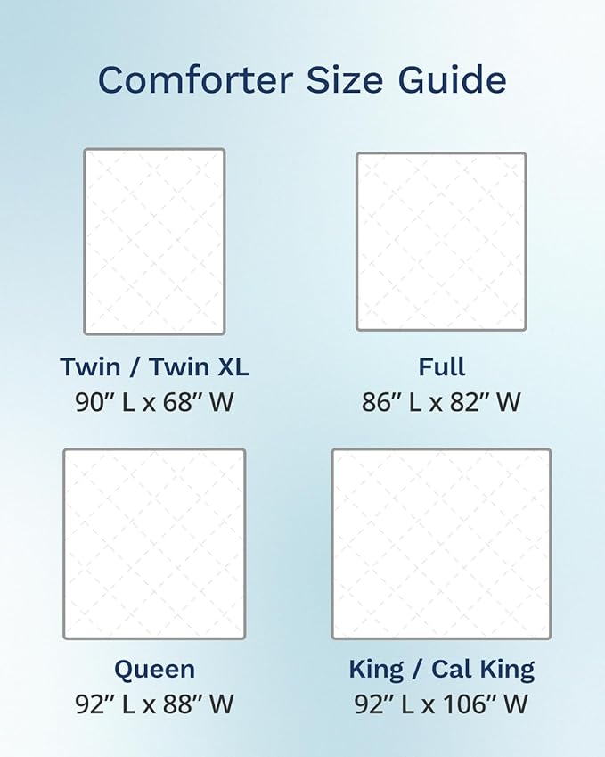 ViscoSoft All Seasons Twin/Twin XL Down Alternative Reversible Quilted Comforter - Breathable Premium Twin Extra Long Microfiber White Duvet Cover Insert