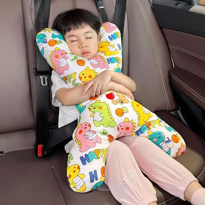 X-Shape Car Seat Pillow for Kids and Adults Universal Car Sleeping Head Support Aircraft Travel Pillows Travel Neck Rest Car Seat Pillow Neck Support Pillow for Carseat Long-Distance Sleeping