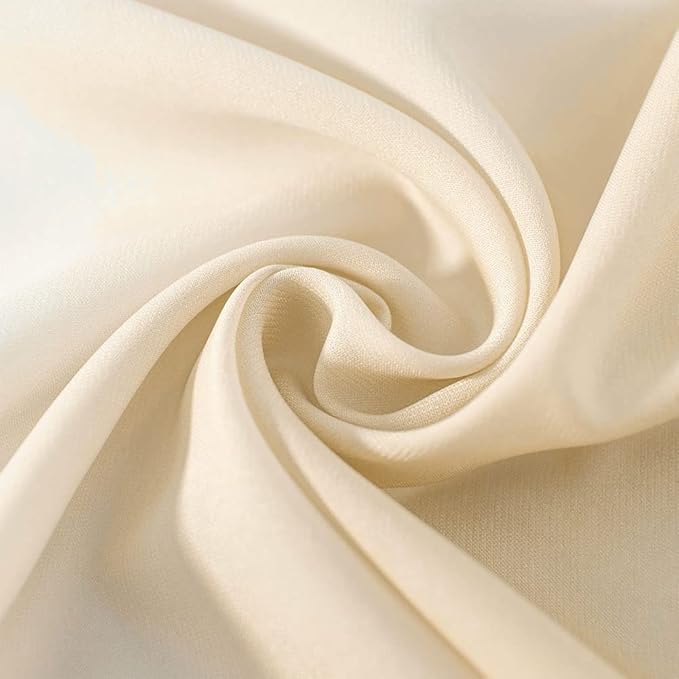 NAPEARL Ombre Window Scarf Valance, Romantic Gradient Voile Scarf Valance for Ceremony Backdrop, Wedding Arch, Kids Bedroom, Decorative Swag Curtain 144 Inches, Beige