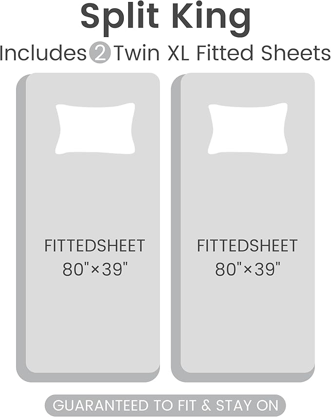 Simple&Opulence Belgian Linen Sheet Set Solid Color - 5 Pieces (1 Flat Sheet, 2 Fitted Sheets & 2 Pillowcases) Natural Flax Cotton Blend Soft Breathable Farmhouse Bedding - Split King Size, Mint Green