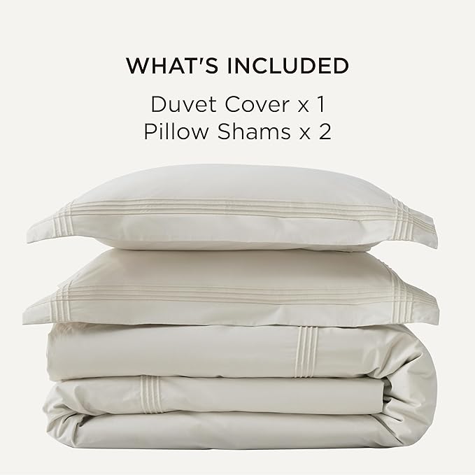 Bedsure 100% Cotton Duvet Cover King Size - Rope Weave Pattern Comforter Cover with Zipper Closure & 2 Pillow Shams, Comforter Sold Separately (Linen, 104"x90")