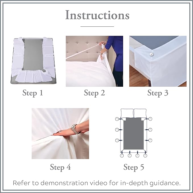 Bed Maker’s Never Lift Your Mattress Bed Skirt, Designed for Box Spring Beds, Split Corners, 14 Inch Drop Length, Twin, Mocha