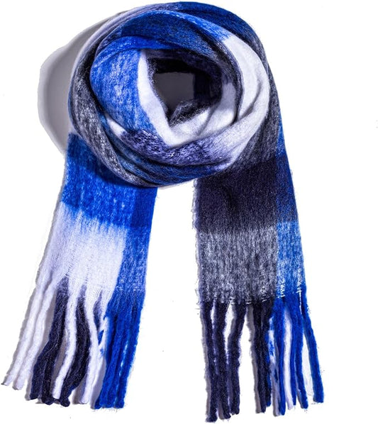 Winter Women Chunky Scarf Warm Blanket Big Thick Large Oversized Wrap Colorful Long Solid Scarves