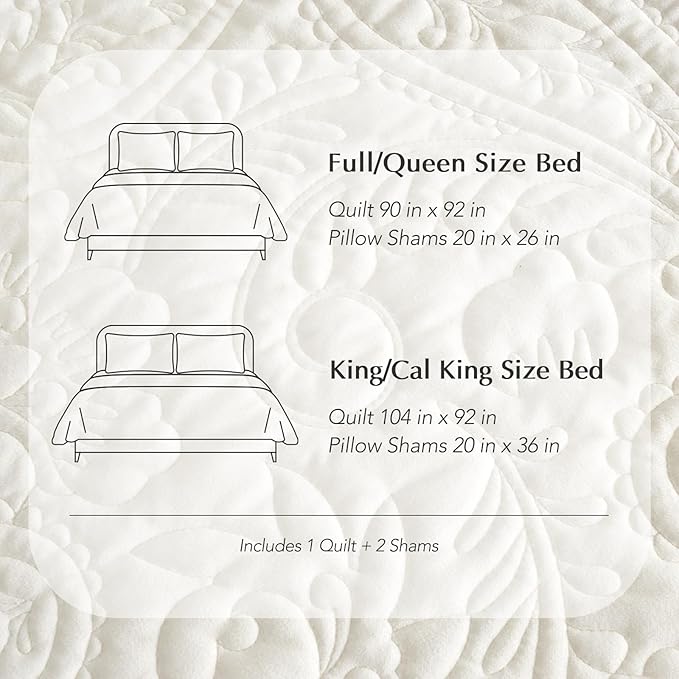 EVERGRACE Luxury Pearl Velvet Quilt Set Queen Size 3 Pieces, Soft Paisley-Stitch Velvet Comforter Set with Pillow Shams, Lightweight Bedspread Coverlet Bedding Set, Cream (Subtle Yellow Hues)
