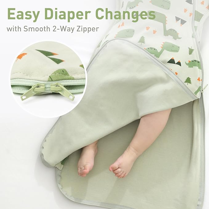 Arms Up Baby Sleep Sack Swaddle - 2 Pack Cotton Transitional Swaddle Blanket for Newborns 0-3 Months, 3-Way Wear for Snug Fit, Calms Startle Reflex, Easy Diaper Changes
