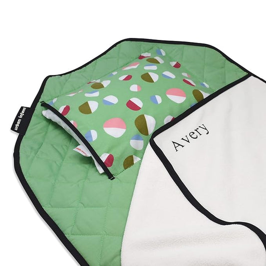 Personalized Tot Cot Kids Nap Mat - Toddler Preschool Daycare Bedding Cover with Blanket and Pillow - Ages 2 Yrs to 5 Yrs