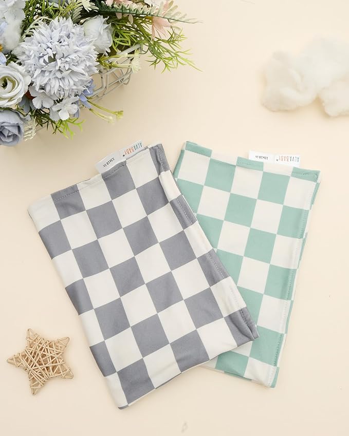 ALVABABY Toddler Pillowcases Stretchy Soft Kids Pillow Cover 2 Pack Fit 13"x 18" or 12"x16" Envelope for Girl Boy Sleepy Travel Christmas 2TPE41A