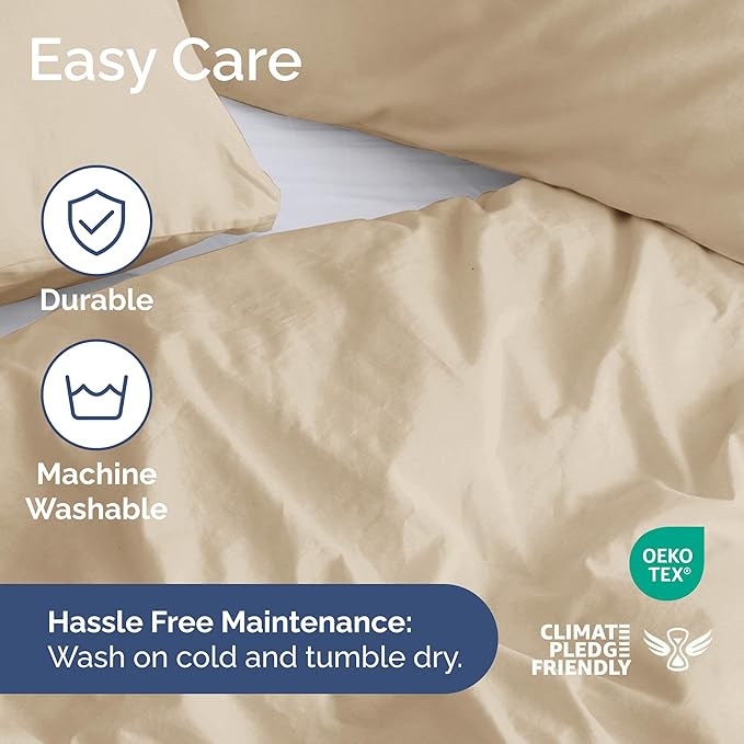 Duvet Cover Twin/Twin XL Size - Extra Soft Twin/Twin XL Size Duvet Cover - Lightweight & Breathable & Fade Free with Zipper Closures and Ties - 68" x 90" Inches - (Cream) Comforter Not Included