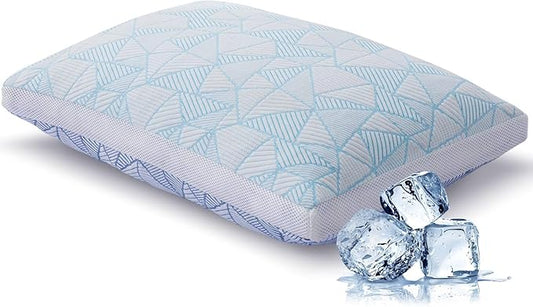 Shredded Memory Foam Cooling Soft Bamboo Viscose Pillow Adjustable Hypoallergenic Hotel Quality Pillow for Stomach, Back or Side Sleeper, Oeko-TEX Certified King Size