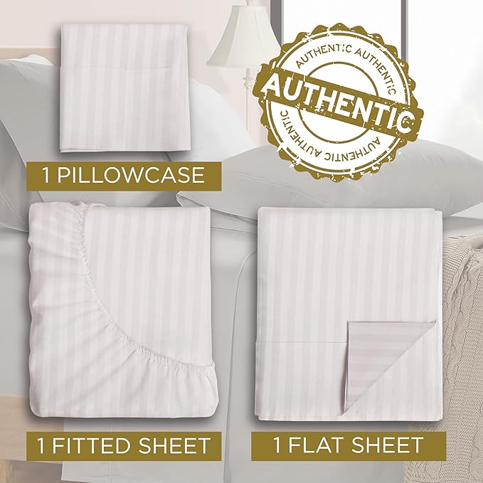 Twin XL 100% Microfiber Double Brushed Sheet Set - Extra-Soft & Wrinkle-Free - 15" Deep Pockets, 39" x 80" - Ideal for Dorms, Hospitals & Split King Beds - 3 PC Set (Twin XL, Bright White)