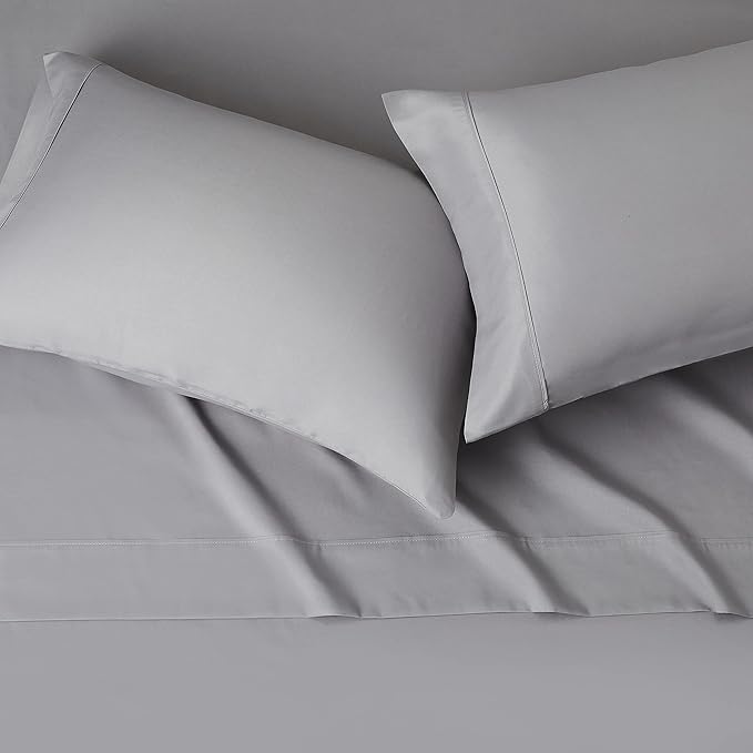 Amazon Basics Lightweight Super Soft, Wrinkle-Free, Breathable Luxury Microfiber 4 Piece Bed Sheet Set with 14-Inch Deep Pockets, Full, Dark Gray, Solid (Pack of 4)