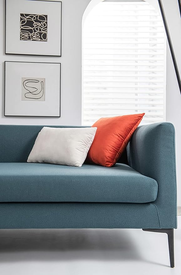 Throw Pillow Covers 18x18 Burnt Orange: Pack of 2 Cozy Soft Velvet Square Modern Luxury Decorative Throw Pillow Cases for Sofa Couch Living Room Bed Home Decor