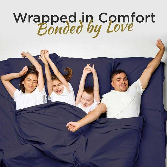 DESTINY CRESCENT BEDDING Microfiber Double Brushed Twin Navy Blue 3 PC Bed Sheets Soft and Comfy-15'' Deep Pocket,39''x75'' Great for Kids Room,Guest Room,Dorms,Camps,Twin Beds (Navy Blue)