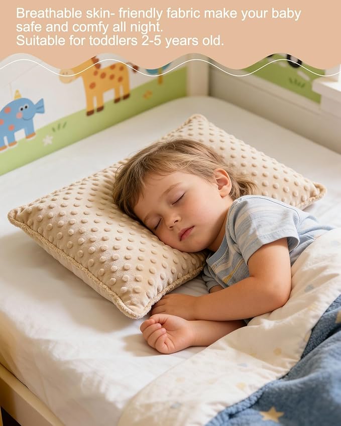 ALVABABY Toddler Pillowcase Kids Pillow Cover Polyester Bean Velvet Soft Warm 2 Pack Fit 13"x 18" or 12"x16" Envelope for Girl Boy Sleepy Travel 2TPD05A