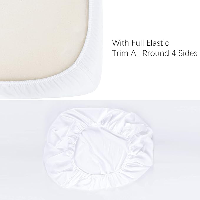 NTBAY 2 Pack 100% Brushed Microfiber Fitted Crib Sheet, Super Soft and Cozy 28x52 Crib Sheet for Standard Crib and Toddler Mattresses, Boys, Girls, Unisex, White, 28x52 Inches