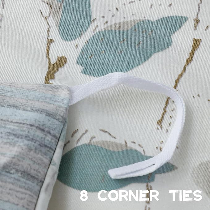 OAITE Duvet Cover Set Queen Size Floral Pattern 500 Thread Count Ultra Soft 100% Cotton Duvet Cover Sets 3-PC, Breathable Duvet Cover with Zipper Closure & Corner Ties