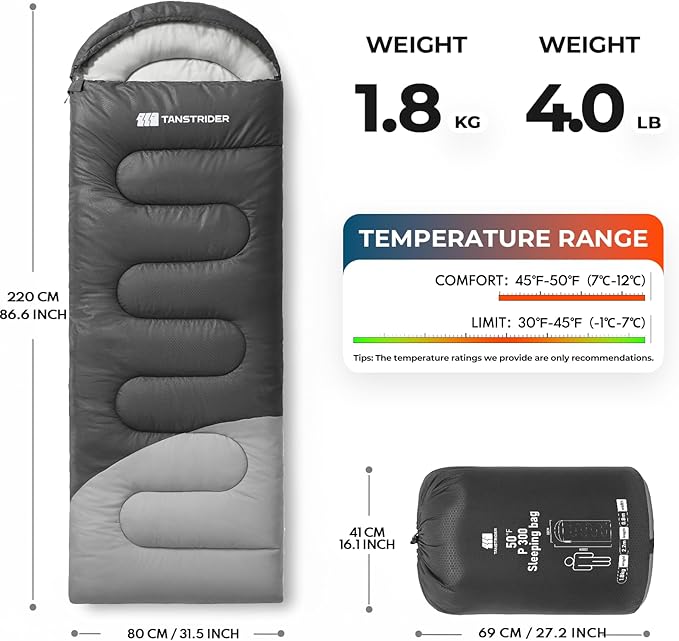 Sleeping Bags for Adults Warm Weather,Backpacking Compact Lightweight Camping Sleeping Bag with Compression Sack for Kids,Camping Essentials Gear for Hiking,Travel,Climb,Outdoor, Indoor