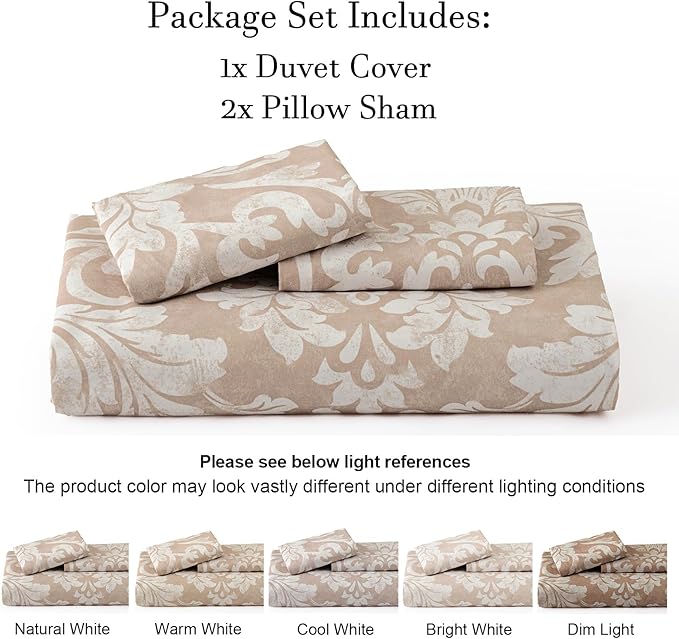 PHF Ultra Soft Floral Duvet Cover Queen Size, Printed Bedding Set 3 Pieces, Comfy Farmhouse Pattern Duvet Cover Set with 2 Pillow Shams, Zipper Closure and 8 Ties, 90"x90", Paisley-red