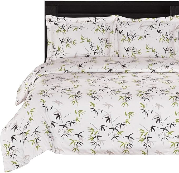 Royal Hotel Bedding Fern Floral 4-Piece Full/Queen Comforter Set, 100-Percent Cotton, 300-Thread-Count by Royal Hotel