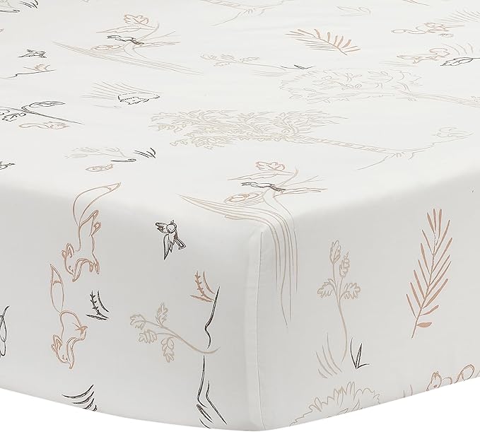 Lambs & Ivy Treetop Fox Woodland Breathable Cotton Fitted Crib/Toddler Sheet