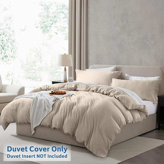 Nestl Linen Duvet Cover King Size - Soft Prewashed King Duvet Cover Set, 3 Piece, with Zipper Closure, 1 Duvet Cover 104x90 inches and 2 Pillow Shams