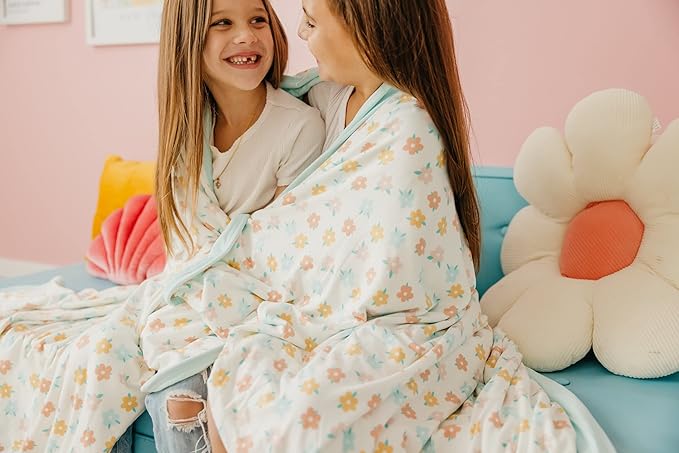 Copper Pearl Jumbo 3-Layer Quilt: Soft Quilts for Boys & Girls | Breathable, Cozy Toddler Blanket | Newborn Quilt | 46x46 Premium Polyester/Rayon Daisy
