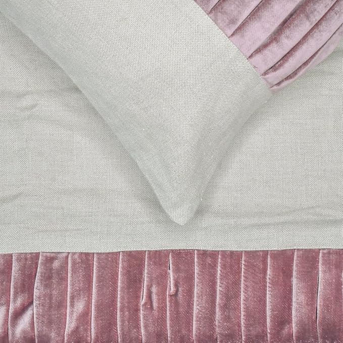 The HomeCentric King/Queen/Twin Purple Luxury King 90"x18" Bed Runner Without Pillow Cover, Patchwork, Pintucks Bed Scarf on Velvet Fabric - Layer by Layer