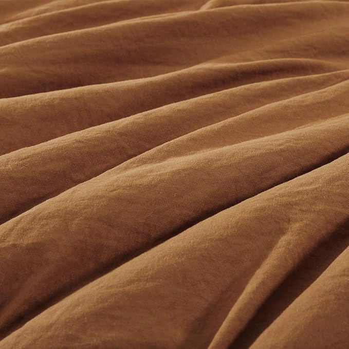 WRENSONGE Twin Comforter Set- 5 Pieces Terracotta Bed in a Bag, All Season Twin XL Bedding Sets with 1 Fitted Sheet, 1 Flat Sheet, 1 Pillow Sham and 1 Pillowcase