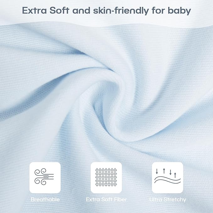 MEXXI Swaddle Baby Sleep Sack With Arms Up, 2 Pack Baby Transitional Swaddle with Double Zipper,0.5 TOG