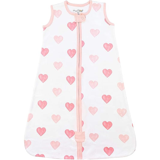 Baby Sleep Sack 1.0 TOG, Organic Cotton Baby Wearable Blanket with Two-Way Zipper, Swaddle Transition Baby Sleeping Bag, All-Season Sleep Sack for Newborn Infant Toddler Boy Girl, 6-12 Months, 1-Pack