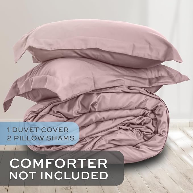 White Classic Pink Duvet Cover Queen Size, Microfiber Duvet Cover with Zipper, Set of 1 Down Comforter Cover with 2 Pillow Shams, Luxury Comforter Cover Queen Size | Comforter Not Included