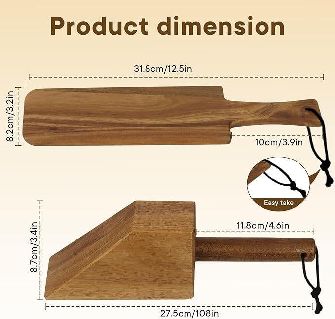 Acacia Wood Mattress Lifter Tool for Changing Sheets, Easy Lever-Action Lift & Comfort Grip, Sturdy Wooden Design for Seniors, Caregivers, Housekeepers, Daily Bed Making & Sheet Tucking