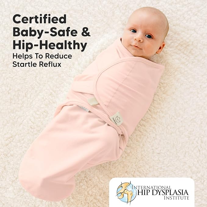 Baby Swaddle Sleep Sacks with Zipper - 3-Pack Swaddles for Newborns 0-3 Months, Infant, Baby Girls, Boys, Soft & Durable Newborn Sleep Sack, Easy Diaper Change Swaddling Blanket (Angelic, OS)