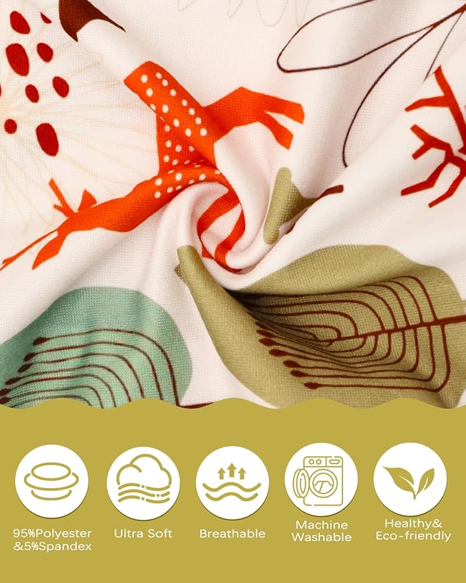 ALVABABY Toddler Pillowcase Stretchy Soft Kids Pillow Cover Fit 13"x 18" or 12"x16" Envelope for Girl Boy Sleepy Travel 2 Pack 2TPE48A