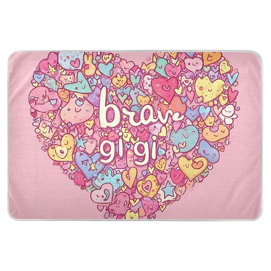 Waterproof Bed Pad Reusable Changing Pad Toddler Mattress Protector Large Pee Pad Baby Diaper Pad Soft Washable Liner Be Brave Girl Hearts and Stars Pink