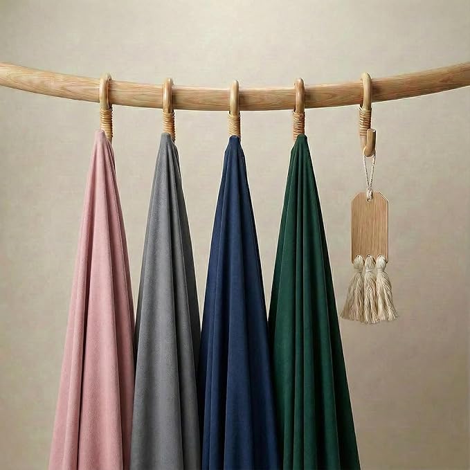 Large Jersey Knitted Swaddle Blanket for Baby, Soft Stretchy Receiving Blanket for Newborns with Hat, Baby Nursery Swaddle 47 x 47 inches(Peacock)