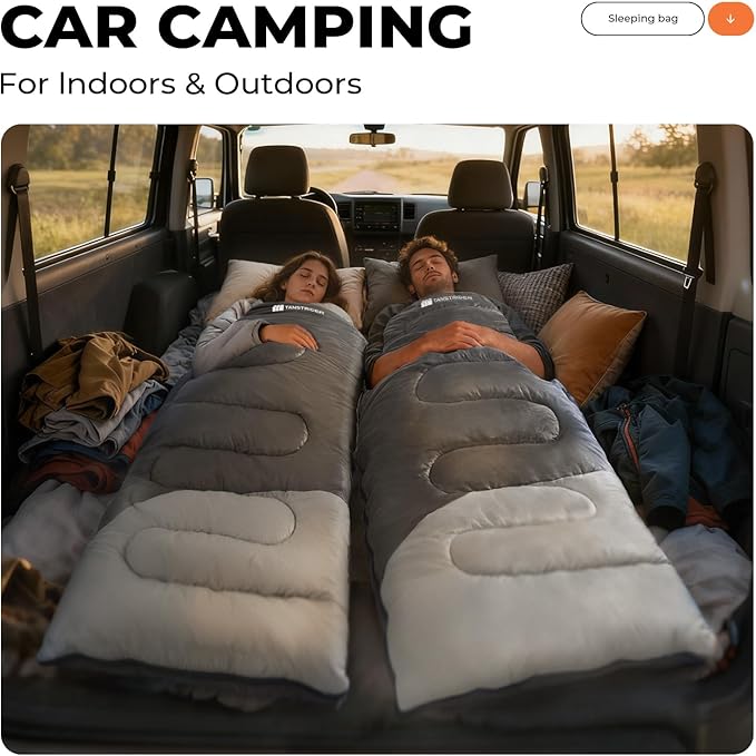 Sleeping Bags for Adults Warm Weather,Backpacking Compact Lightweight Camping Sleeping Bag with Compression Sack for Kids,Camping Essentials Gear for Hiking,Travel,Climb,Outdoor, Indoor