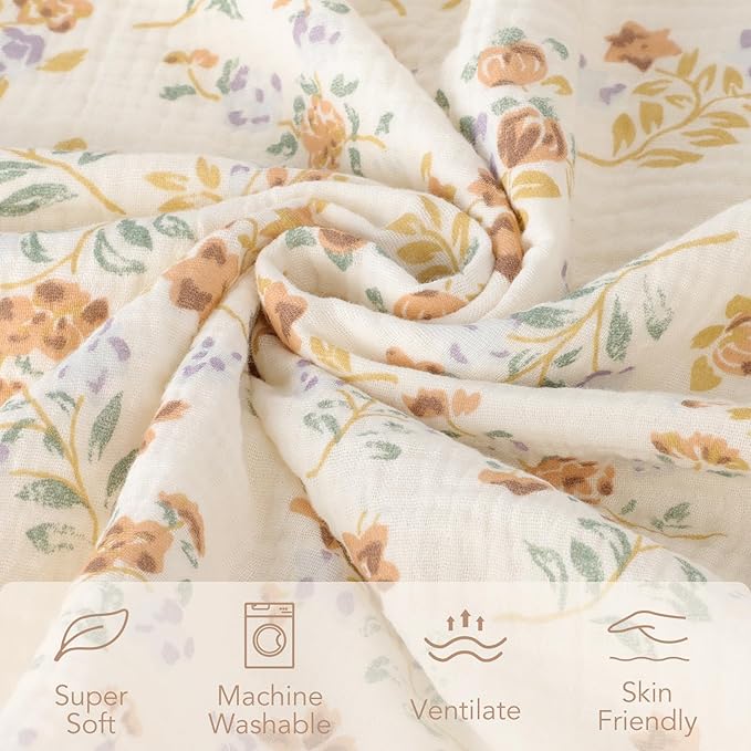 Premium Soft Muslin Cotton Front Fluffy-Backed Baby Swaddle Blankets Double Layer Nursery Plush Dotted Fleece Back Receiving Bed Quilt Blanket for Unisex Newborn Toddler Boys Girls 30 x 41 Inches